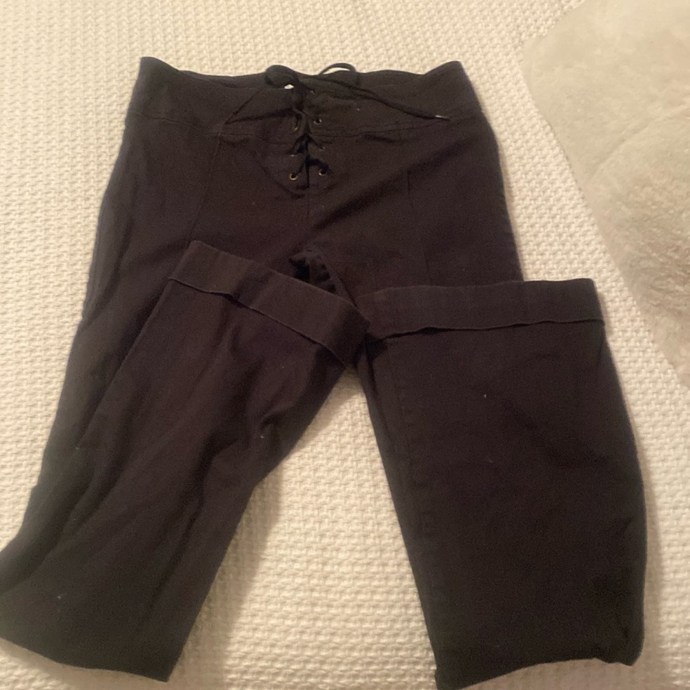 Vintage Size 9 Wet Seal black flare bottom pants